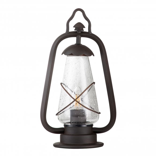 Miners Pedestal Lantern in an old bronze finish