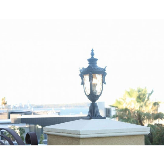 Philadelphia Pedestal Lantern Medium with and old bronze finish