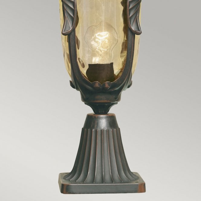 Philadelphia Pedestal Lantern Medium with and old bronze finish