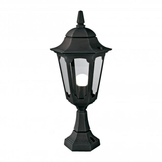 Parish Pedestal Lantern in a Black finish