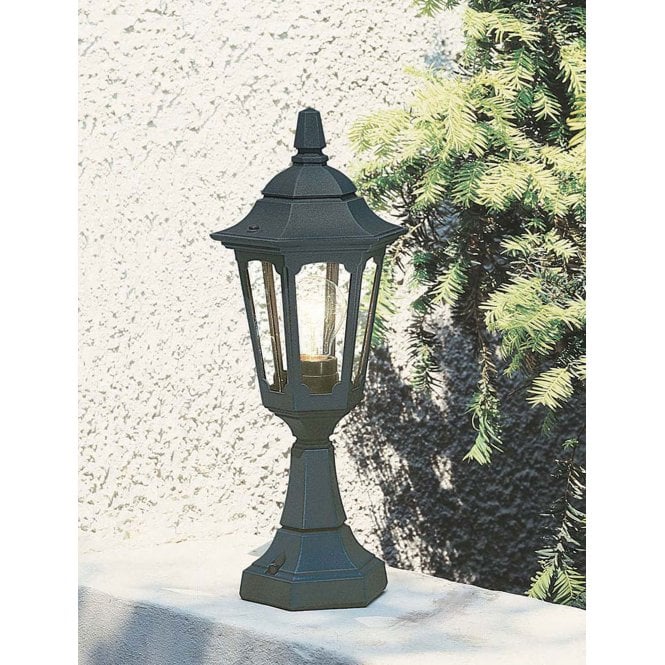 Parish Mini Pedestal Lantern in a Black finish
