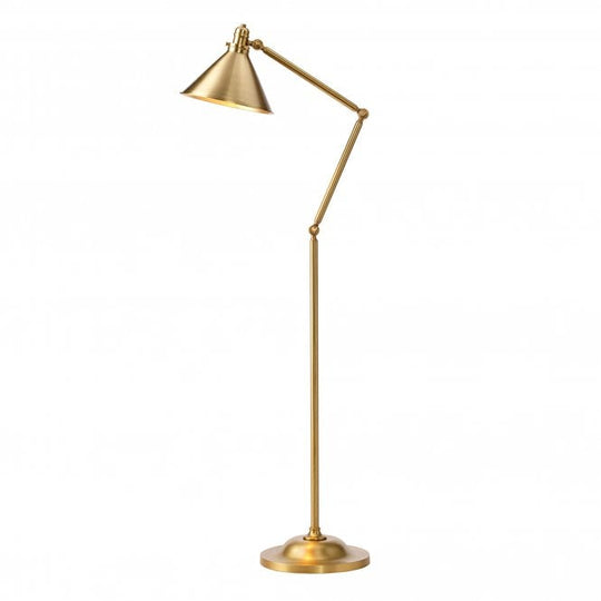 Provence 1 light Floor Lamp with Aged Brass finish