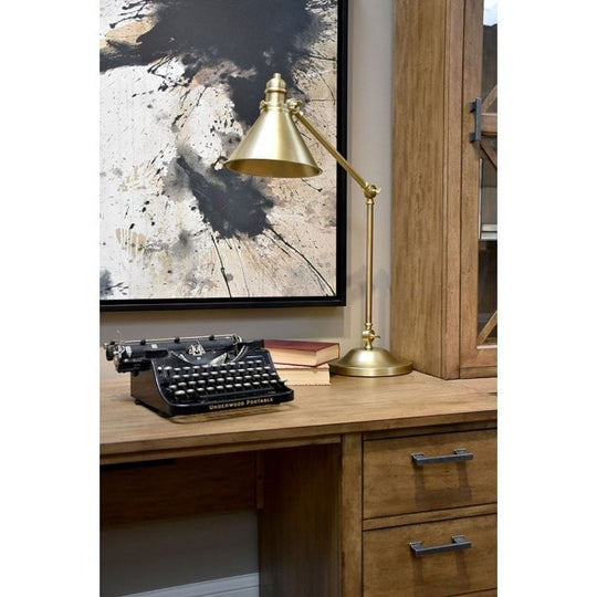Provence adjustable Table Lamp in a Aged Brass finish