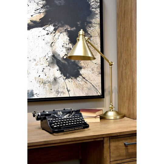 Provence adjustable Table Lamp in a Aged Brass finish