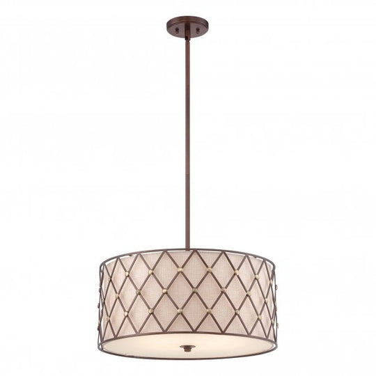 Brown Lattice Large Pendant Copper Canyon