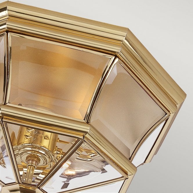Newbury Flush Mount Polished Gold or Brass