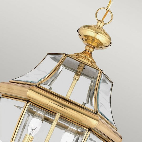 Newbury Large Chain Lantern Polished Gold or Brass