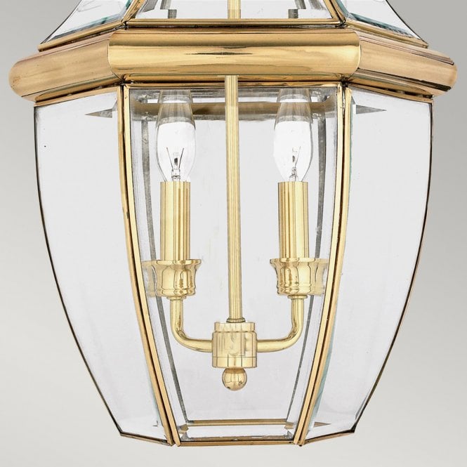 Newbury Large Chain Lantern Polished Gold or Brass