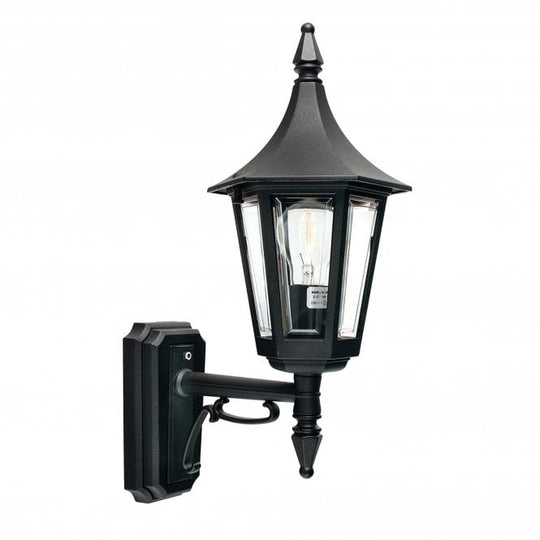 Rimini Up Wall Lantern Black