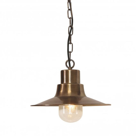 Sheldon Chain Lantern with a brass finish