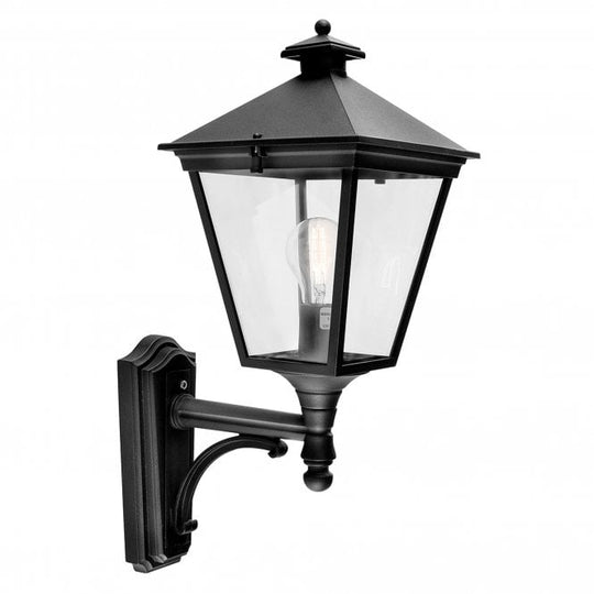 Turin Up Wall Lantern Black