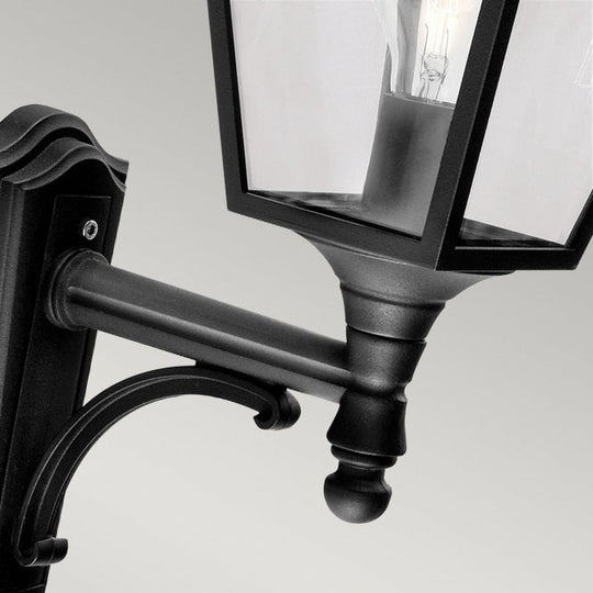 Turin Up Wall Lantern Black