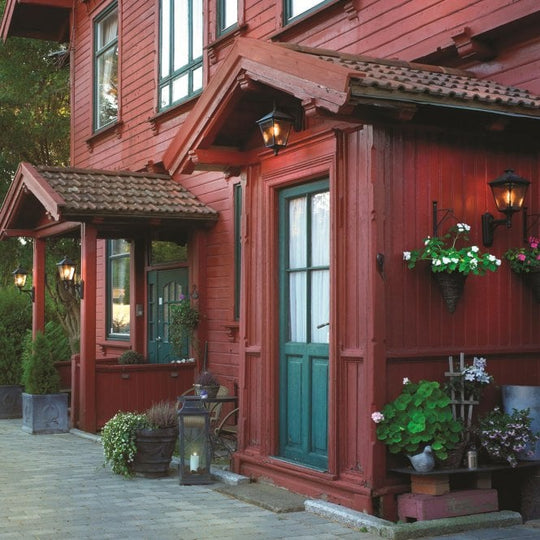 Turin Grande Up Wall Lantern Black