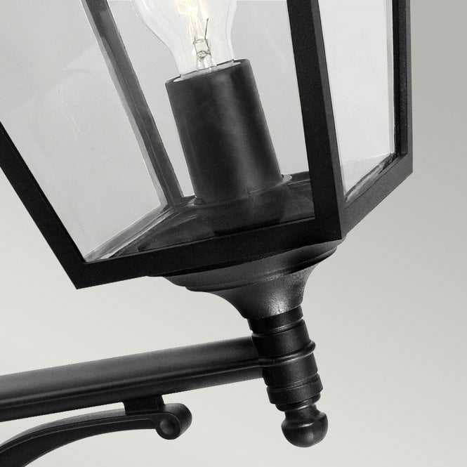 Turin Grande Up Wall Lantern Black