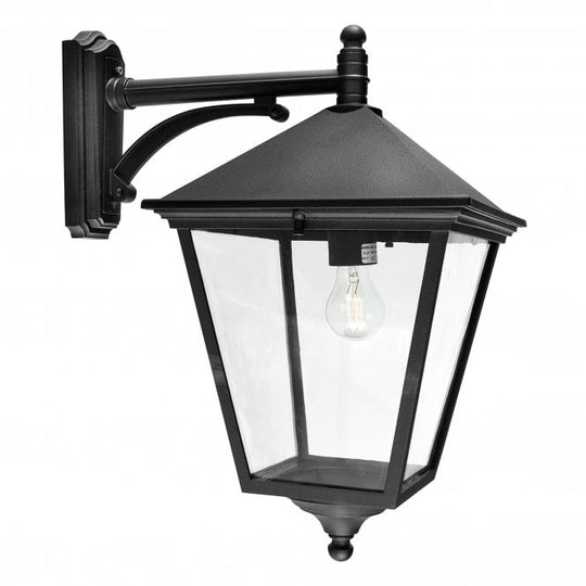 Turin Grande Down Wall Lantern Black