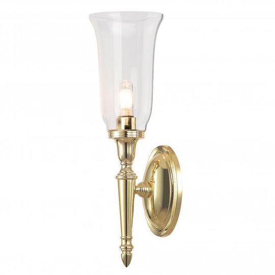 Bathroom Dryden2 wall light with a  Polished Brass finish