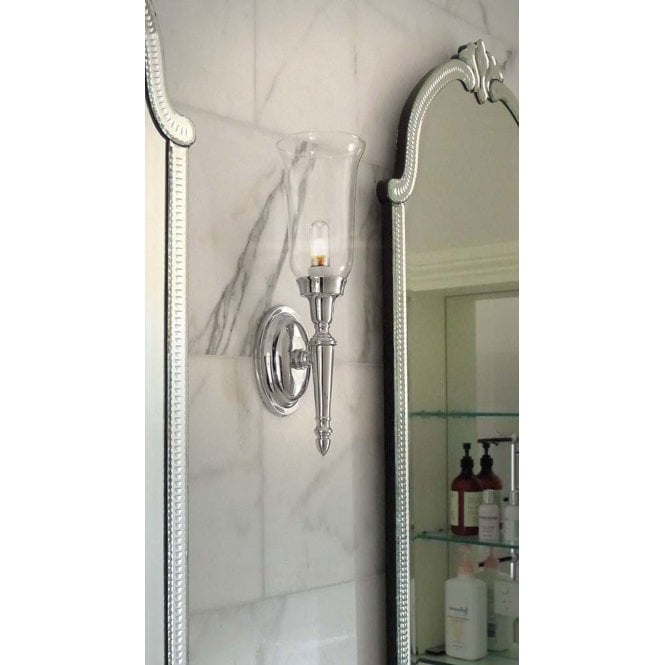 Bathroom Dryden2 wall light with a  Polished Nickel finish