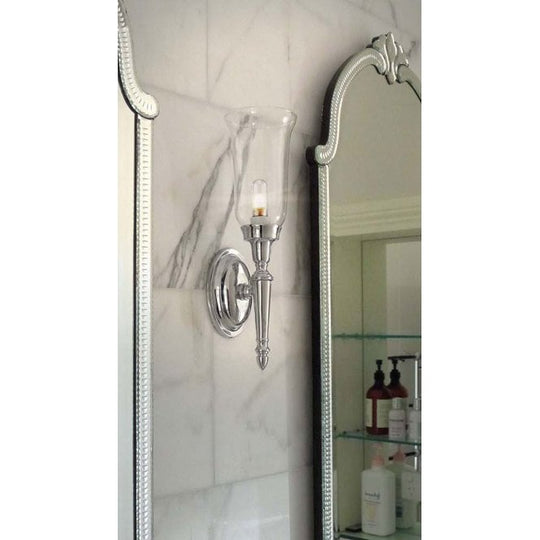 Bathroom Dryden2 wall light with a  Polished Nickel finish