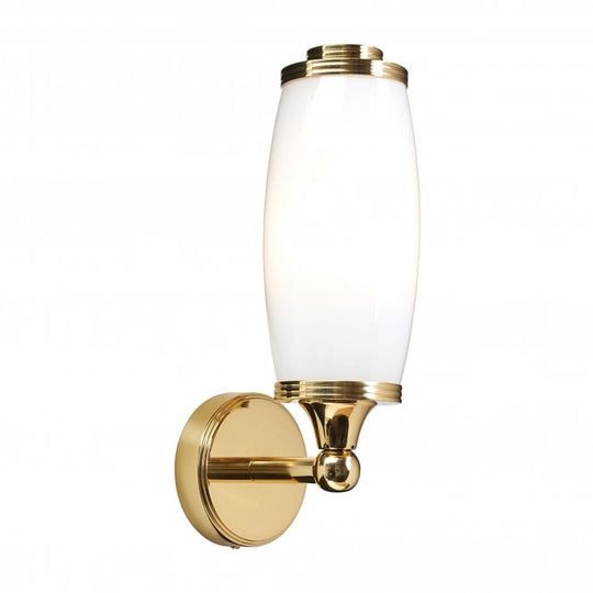Bathroom Eliot Single Wall Light with a Polished Brass finish