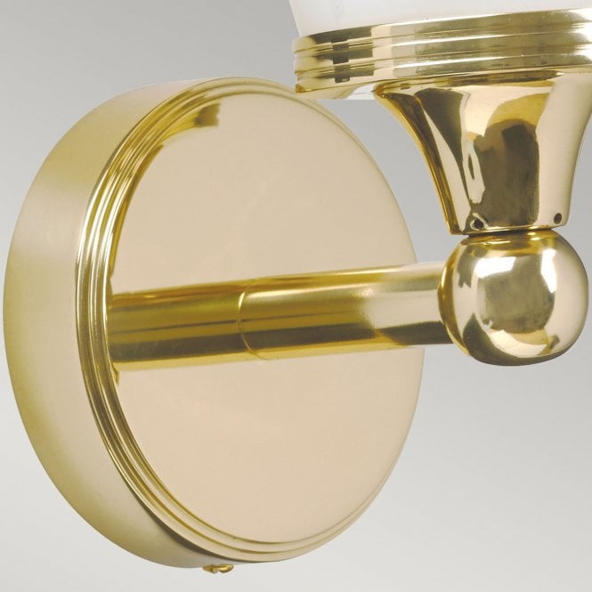 Bathroom Eliot Single Wall Light with a Polished Brass finish