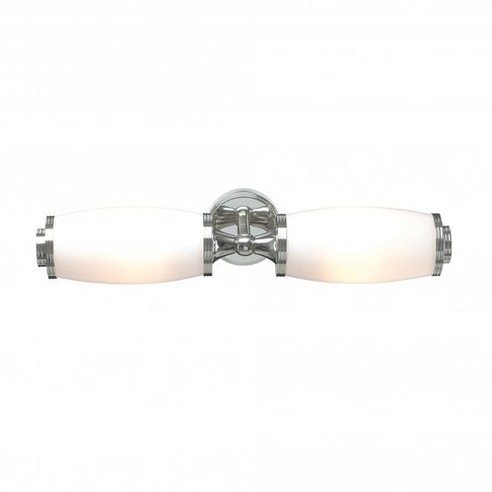 Bathroom Eliot Twin Wall Light with a Polished Nickel finish