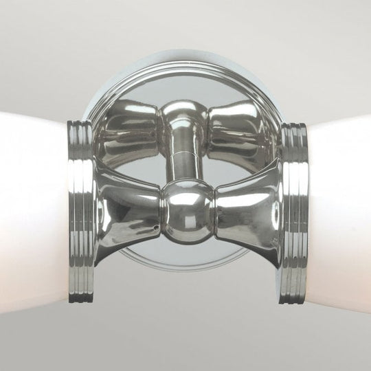 Bathroom Eliot Twin Wall Light with a Polished Nickel finish