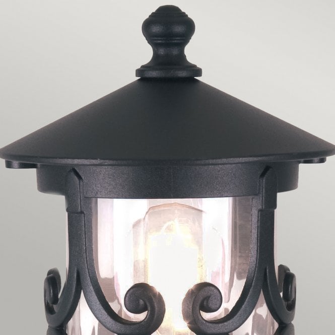 Hereford Pedestal Lantern in a black finish