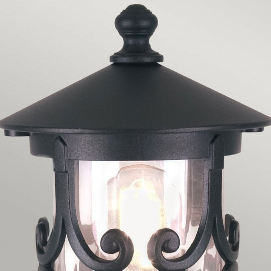 Hereford Pedestal Lantern in a black finish