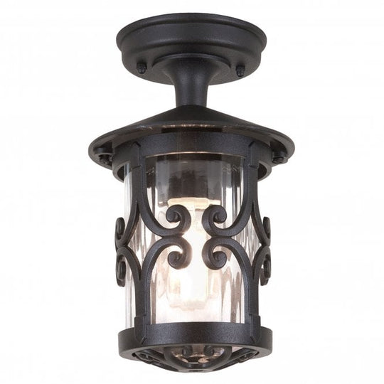 Hereford Ridgid Tube Lantern in a black finish