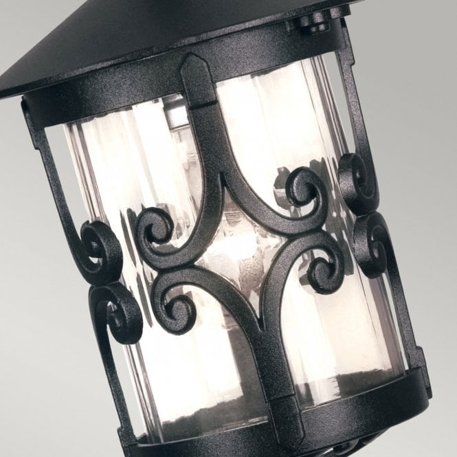 Hereford Porch Chain Lantern in a black finish