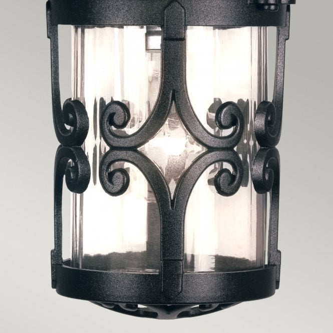 Hereford Porch Chain Lantern in a black finish