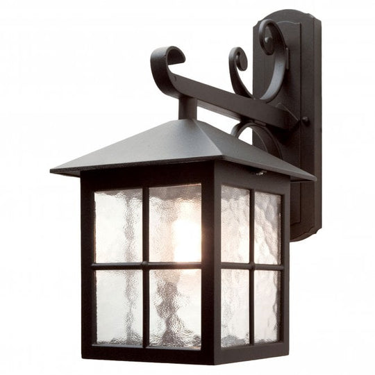 Winchester Wall Down Lantern with Black finish