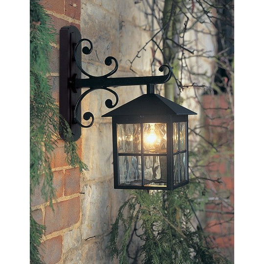 Winchester Wall Down Lantern with Black finish