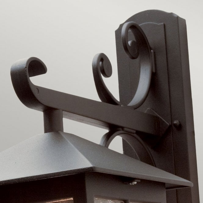 Winchester Wall Down Lantern with Black finish