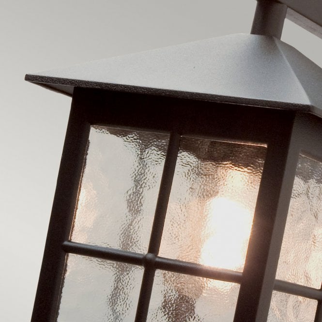 Winchester Wall Down Lantern with Black finish