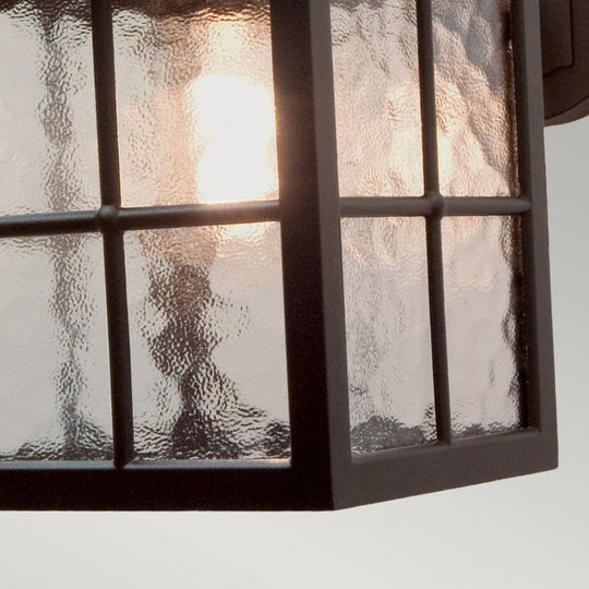 Winchester Wall Down Lantern with Black finish