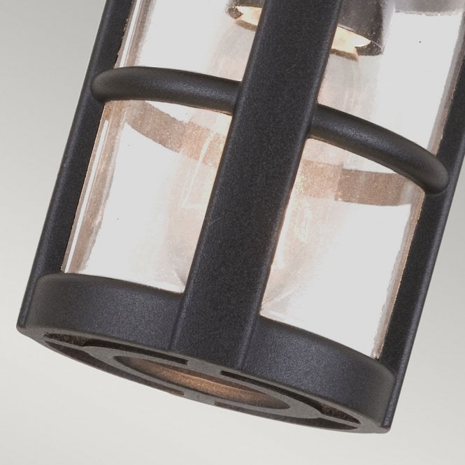 Hereford Flush Wall Down Lantern in a black finish