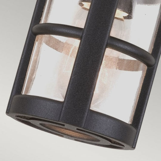 Hereford Flush Wall Down Lantern in a black finish