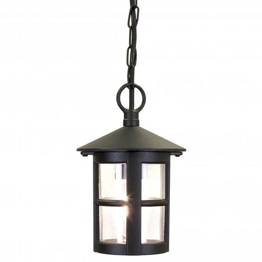 Hereford Porch Chain Lantern in a black finish