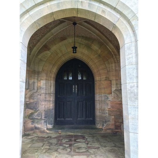 Hereford Porch Chain Lantern in a black finish