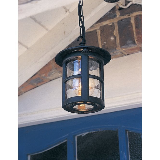 Hereford Porch Chain Lantern in a black finish