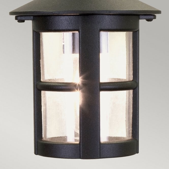 Hereford Porch Chain Lantern in a black finish