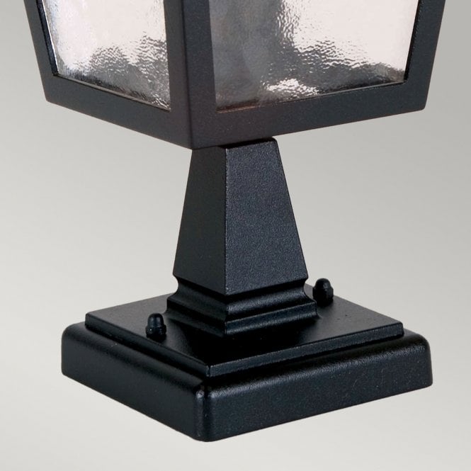 York Pedestal Lantern with a black finish
