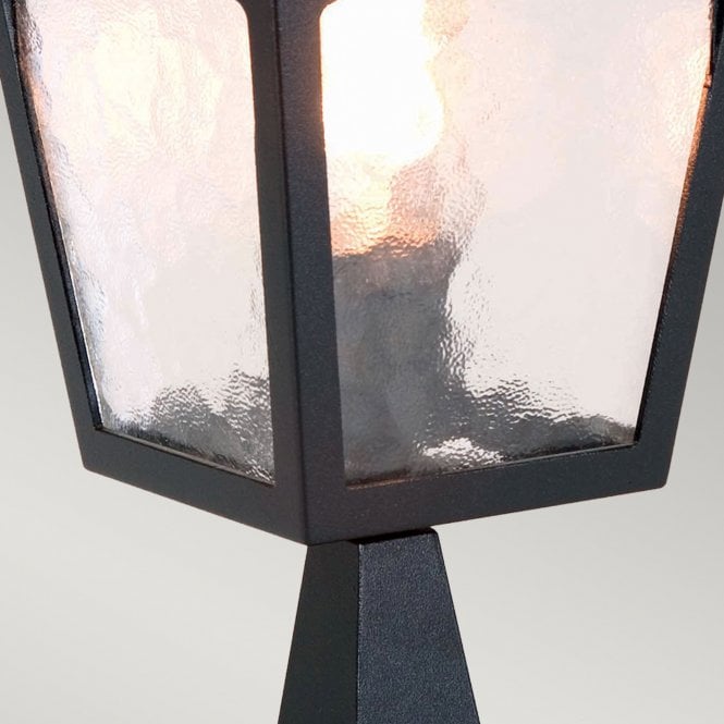 York Pedestal Lantern with a black finish