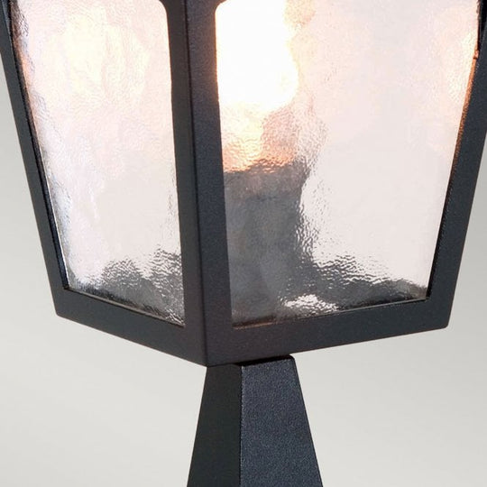 York Pedestal Lantern with a black finish