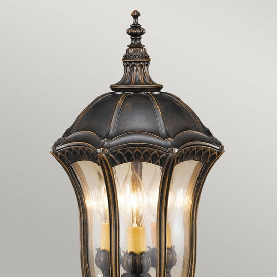 Baltimore Chain Lantern Medium in a weathered bronze finish