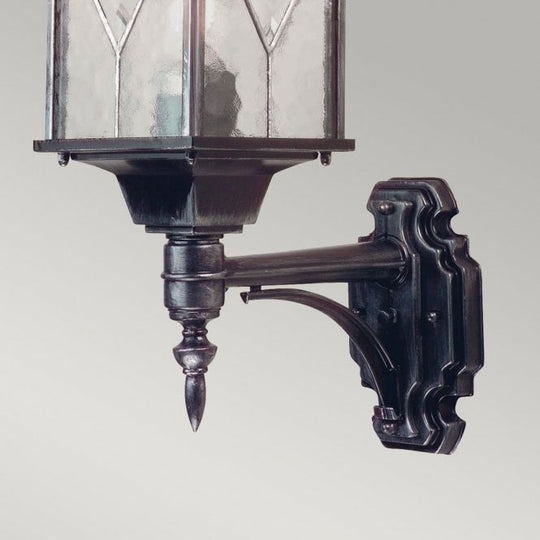 Wexford Up Wall Lantern with black/ silver finish