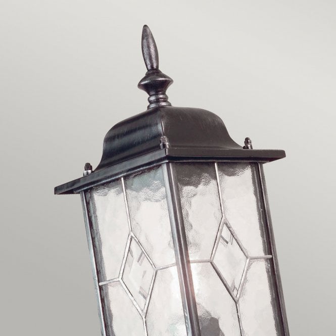 Wexford Up Wall Lantern with black/ silver finish
