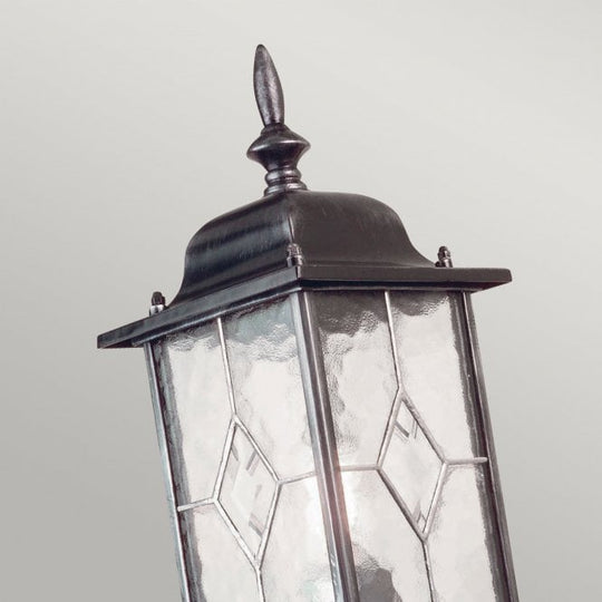 Wexford Up Wall Lantern with black/ silver finish