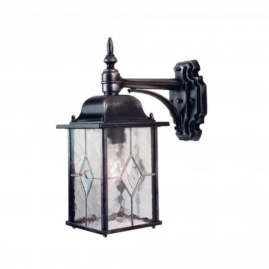 Wexford Down Wall Lantern with black/ silver finish